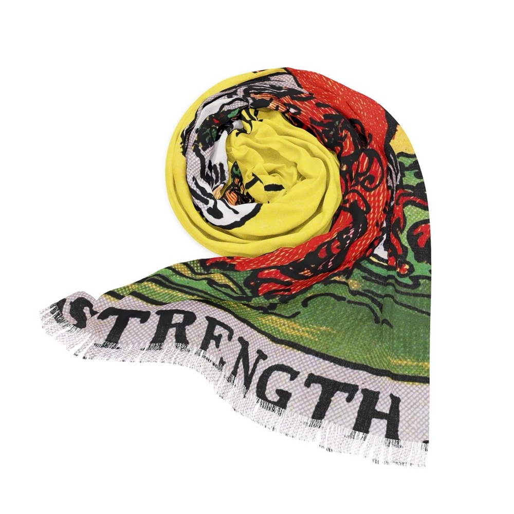 Strength Tarot Card Scarf | Rider-Waite-Smith Original Design | Lightweight - Picture 5 of 5
